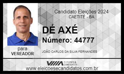 Candidato DÉ AXÉ 2024 - CAETITÉ - Eleições