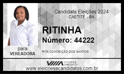 Candidato RITINHA 2024 - CAETITÉ - Eleições