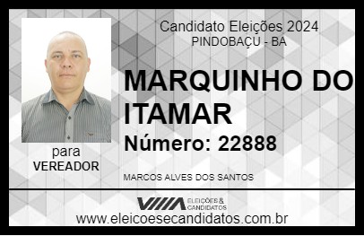 Candidato MARQUINHO DO ITAMAR 2024 - PINDOBAÇU - Eleições