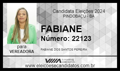 Candidato FABIANE 2024 - PINDOBAÇU - Eleições