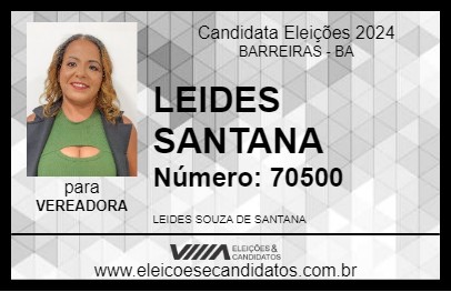 Candidato LEIDES SANTANA 2024 - BARREIRAS - Eleições