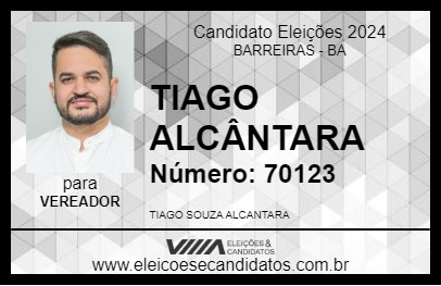 Candidato TIAGO ALCÂNTARA 2024 - BARREIRAS - Eleições