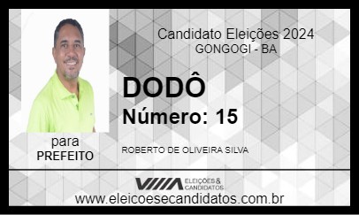 Candidato DODÔ 2024 - GONGOGI - Eleições