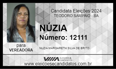 Candidato NÚZIA 2024 - TEODORO SAMPAIO - Eleições