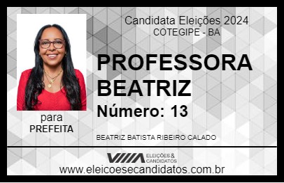 Candidato PROFESSORA BEATRIZ 2024 - COTEGIPE - Eleições