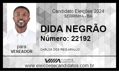 Candidato DIDA NEGRÃO 2024 - SERRINHA - Eleições