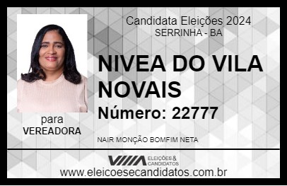 Candidato NIVEA DO VILA NOVAIS 2024 - SERRINHA - Eleições