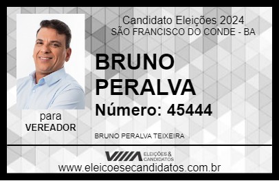 Candidato BRUNO PERALVA 2024 - SÃO FRANCISCO DO CONDE - Eleições