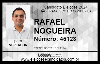 Candidato RAFAEL NOGUEIRA 2024 - SÃO FRANCISCO DO CONDE - Eleições