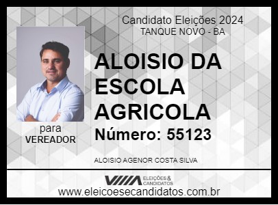 Candidato ALOISIO DA ESCOLA AGRICOLA 2024 - TANQUE NOVO - Eleições