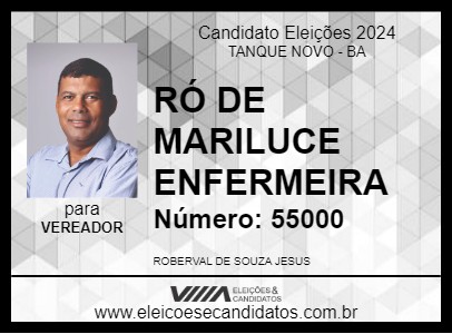 Candidato RÓ DE MARILUCE ENFERMEIRA 2024 - TANQUE NOVO - Eleições