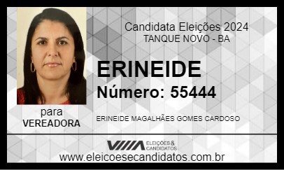 Candidato ERINEIDE 2024 - TANQUE NOVO - Eleições