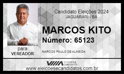 Candidato MARCOS QUITO 2024 - JAGUARARI - Eleições