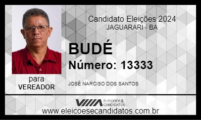 Candidato BUDÉ 2024 - JAGUARARI - Eleições