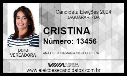 Candidato CRISTINA 2024 - JAGUARARI - Eleições