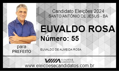 Candidato EUVALDO ROSA 2024 - SANTO ANTÔNIO DE JESUS - Eleições