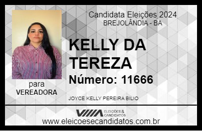 Candidato KELLY DA TEREZA 2024 - BREJOLÂNDIA - Eleições