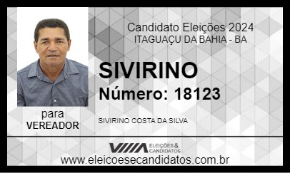 Candidato SIVIRINO 2024 - ITAGUAÇU DA BAHIA - Eleições