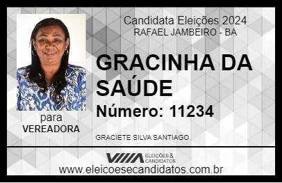 Candidato GRACINHA DA SAÚDE 2024 - RAFAEL JAMBEIRO - Eleições