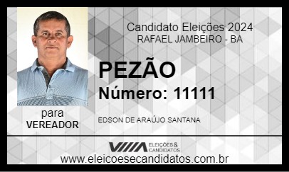 Candidato PEZÃO 2024 - RAFAEL JAMBEIRO - Eleições