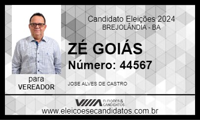 Candidato ZÉ GOIÁS 2024 - BREJOLÂNDIA - Eleições