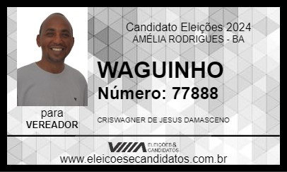 Candidato WAGUINHO 2024 - AMÉLIA RODRIGUES - Eleições