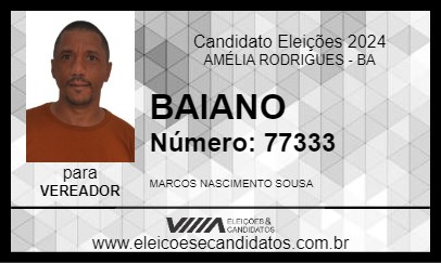 Candidato BAIANO 2024 - AMÉLIA RODRIGUES - Eleições