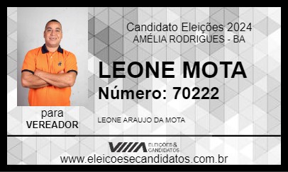 Candidato LEONE MOTA 2024 - AMÉLIA RODRIGUES - Eleições