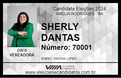 Candidato SHERLY DANTAS 2024 - AMÉLIA RODRIGUES - Eleições