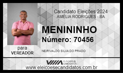 Candidato MENININHO 2024 - AMÉLIA RODRIGUES - Eleições