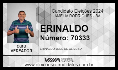 Candidato ERINALDO 2024 - AMÉLIA RODRIGUES - Eleições