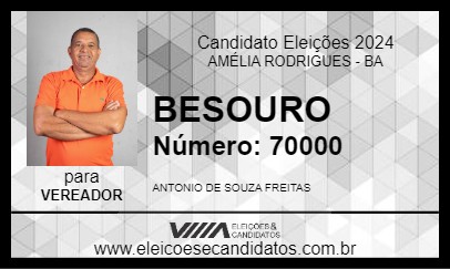 Candidato BESOURO 2024 - AMÉLIA RODRIGUES - Eleições