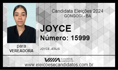 Candidato JOYCE 2024 - GONGOGI - Eleições