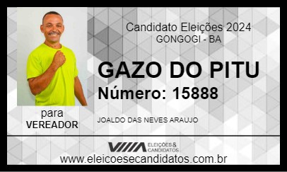 Candidato GAZO DO PITU 2024 - GONGOGI - Eleições