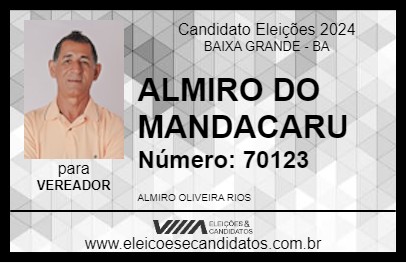 Candidato ALMIRO DO MANDACARU 2024 - BAIXA GRANDE - Eleições