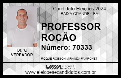 Candidato PROFESSOR ROCÃO 2024 - BAIXA GRANDE - Eleições