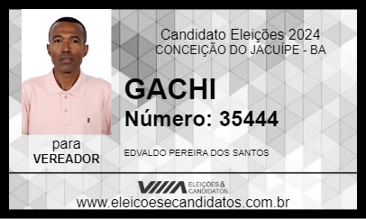 Candidato GACHI 2024 - CONCEIÇÃO DO JACUÍPE - Eleições