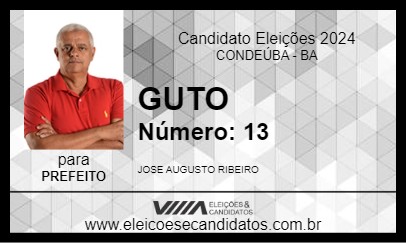 Candidato GUTO 2024 - CONDEÚBA - Eleições