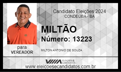 Candidato MILTÃO 2024 - CONDEÚBA - Eleições