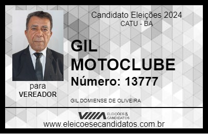 Candidato GIL MOTOCLUBE 2024 - CATU - Eleições