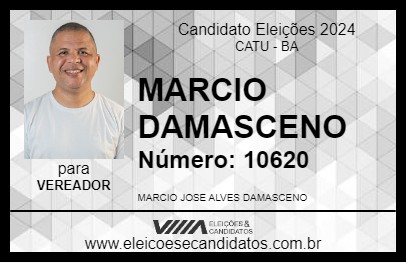 Candidato MARCIO DAMASCENO 2024 - CATU - Eleições