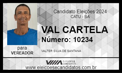 Candidato VAL CARTELA 2024 - CATU - Eleições