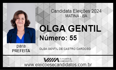 Candidato OLGA GENTIL 2024 - MATINA - Eleições