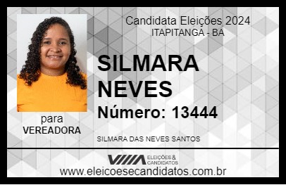 Candidato SILMARA NEVES 2024 - ITAPITANGA - Eleições