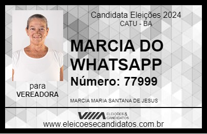 Candidato MARCIA DO WHATSAPP 2024 - CATU - Eleições