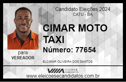 Candidato CIMAR MOTO TAXI 2024 - CATU - Eleições