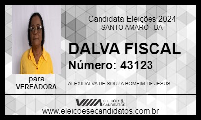 Candidato DALVA FISCAL 2024 - SANTO AMARO - Eleições