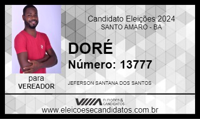 Candidato DORÉ 2024 - SANTO AMARO - Eleições