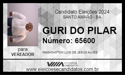 Candidato GURI DO PILAR 2024 - SANTO AMARO - Eleições