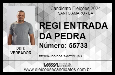 Candidato REGI ENTRADA DA PEDRA 2024 - SANTO AMARO - Eleições